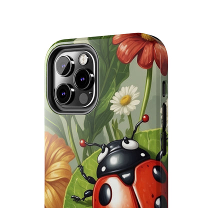 Ladybug Garden iPhone Case – Blooming Floral Art