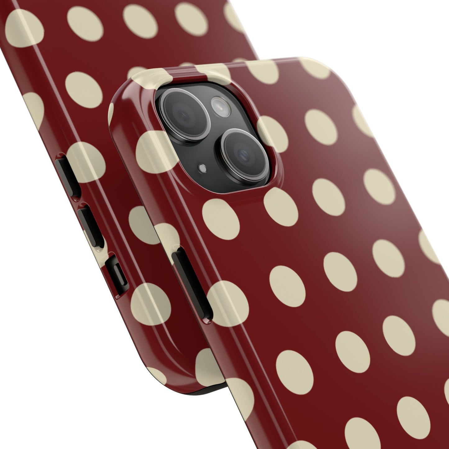 Classic Red & Cream Polka Dots - iPhone Case