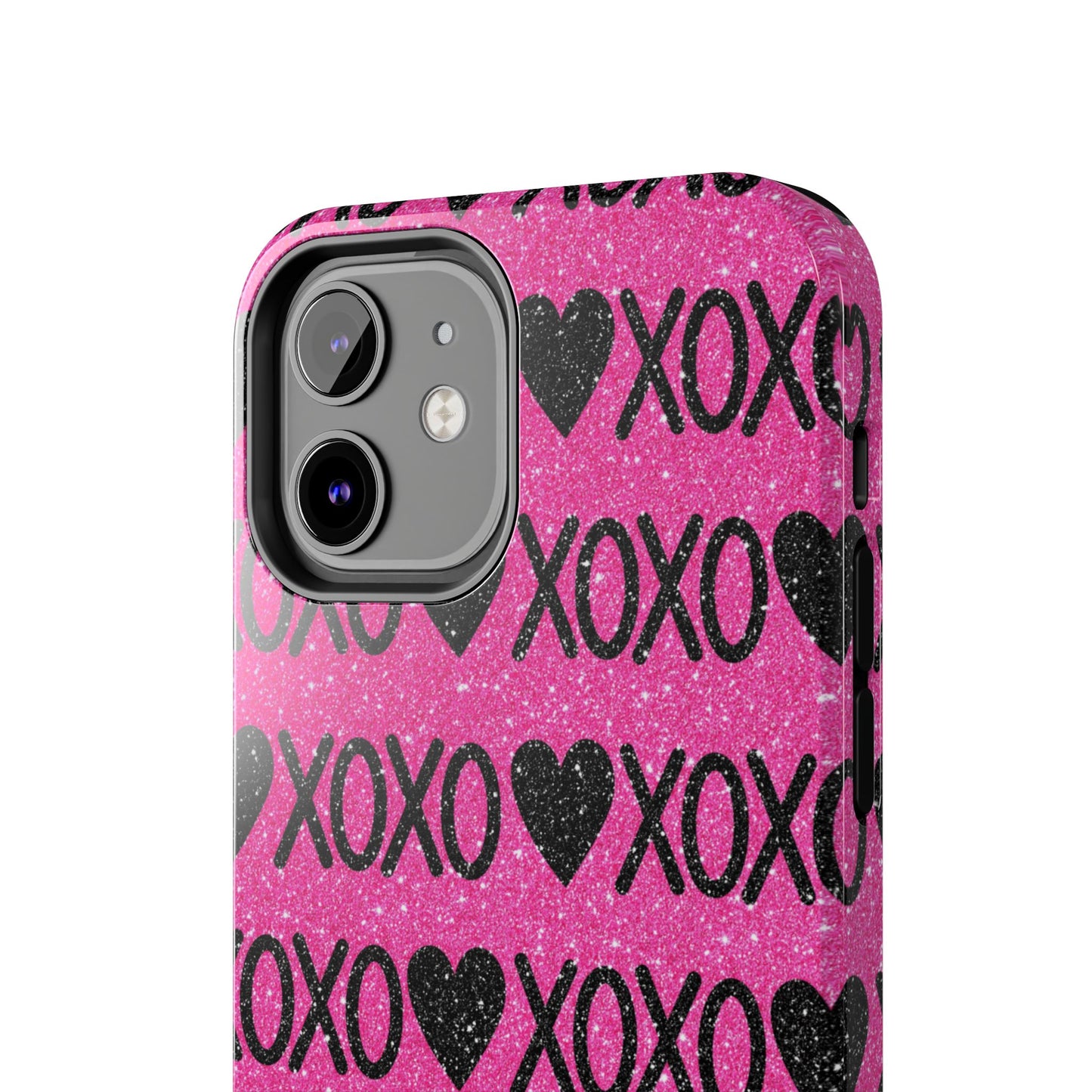 XOXO Glitter Hearts iPhone Case