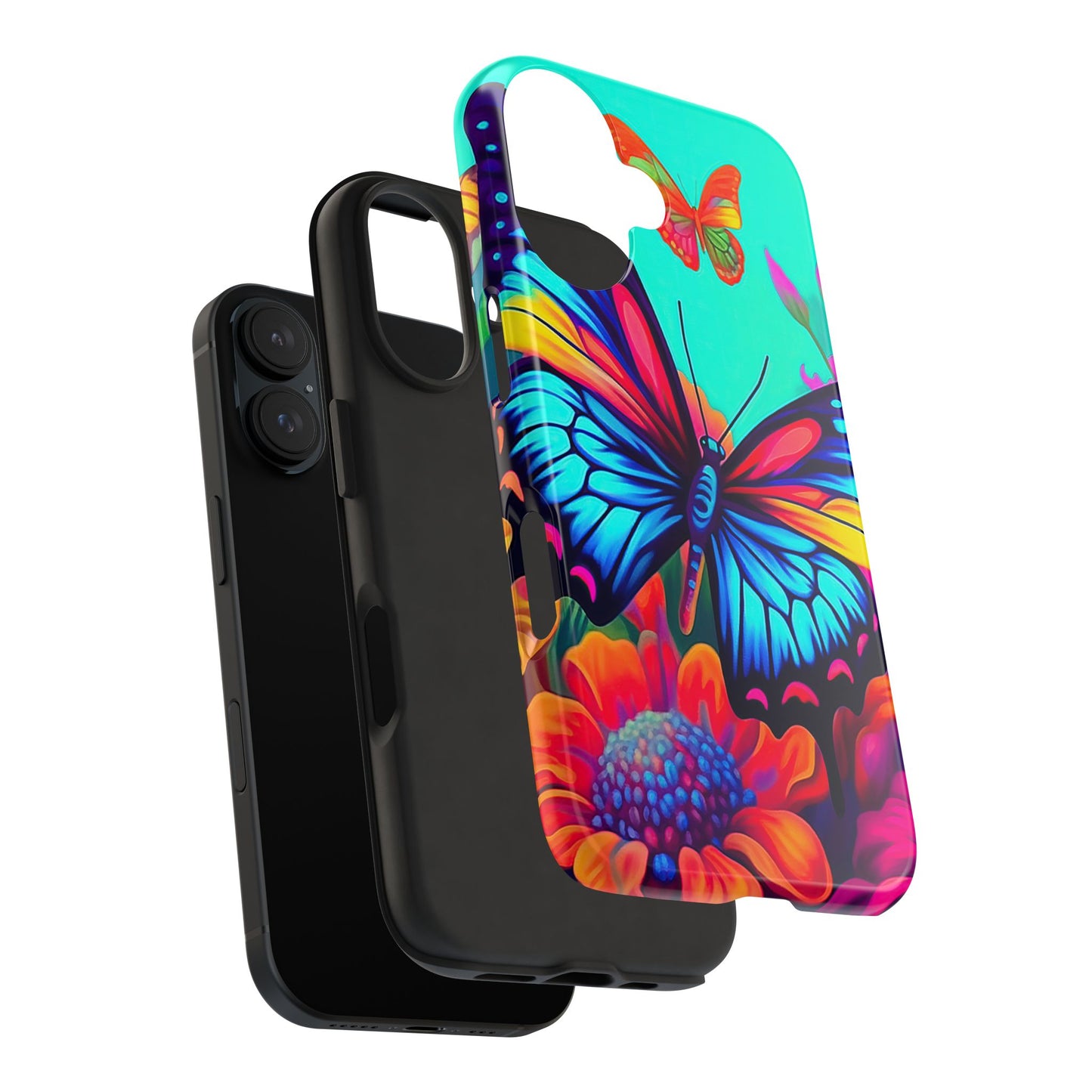 Vivid Butterfly & Floral Burst - iPhone Series Case