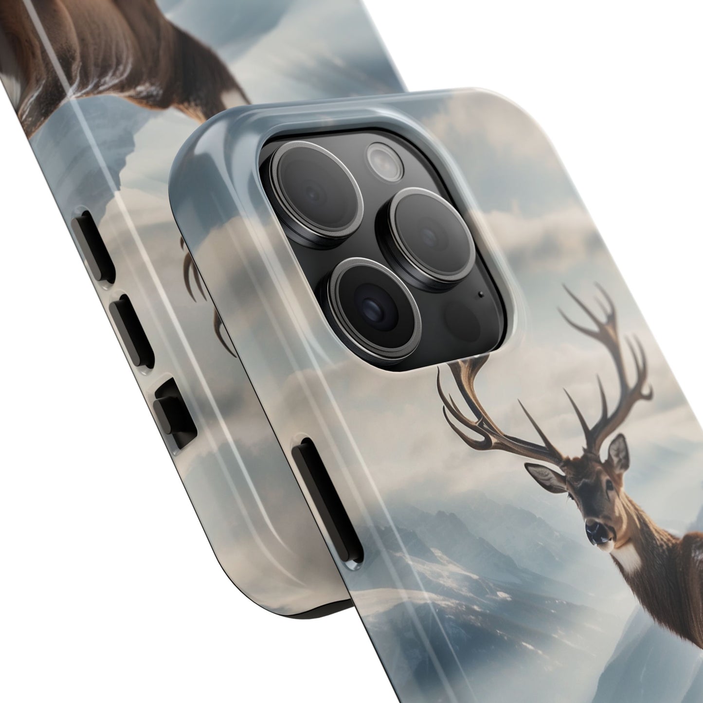 Alpine Majesty: Stag in Snow – iPhone Case