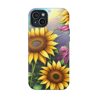 Whimsical Sunflower & Rose Garden - MagSafe iPhone Series Case