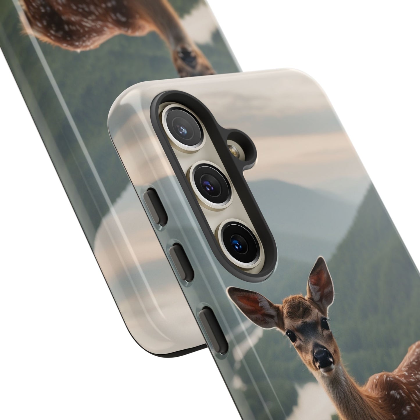 Majestic Fawn Overlooking Mountain Vista Samsung Galaxy Case