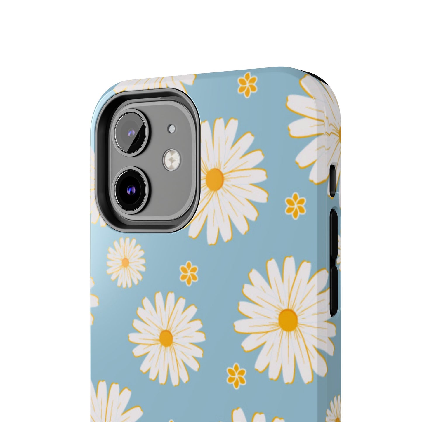 Bright Daisy iPhone Case – Light Blue Background, Shockproof and Slim Design - BOGO Cases