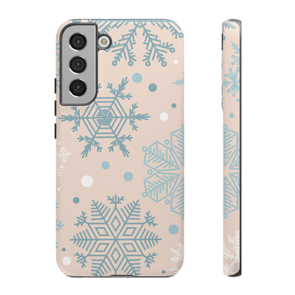 Winter Snowflakes Samsung Galaxy Case – Shockproof, Smooth Matte Finish, Dual-Layer Protection