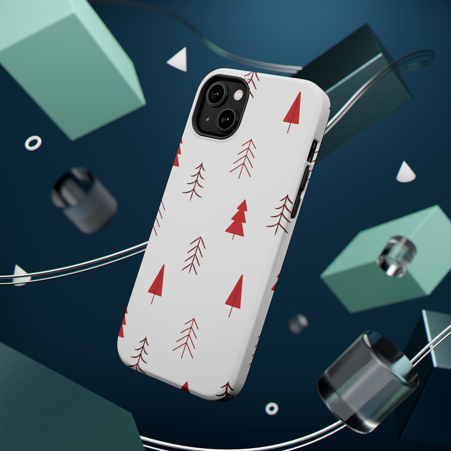 Scandi Red Pine Trees - MagSafe iPhone Series Case