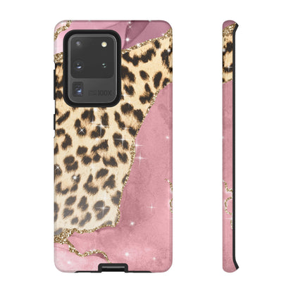 Pink Glam Leopard - Samsung Galaxy Series Case with Glitter Accents