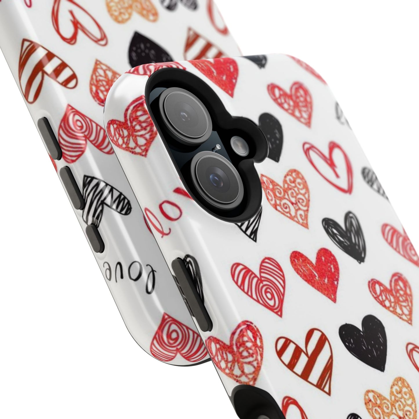 MagSafe Case: Hand-Drawn Hearts & Love