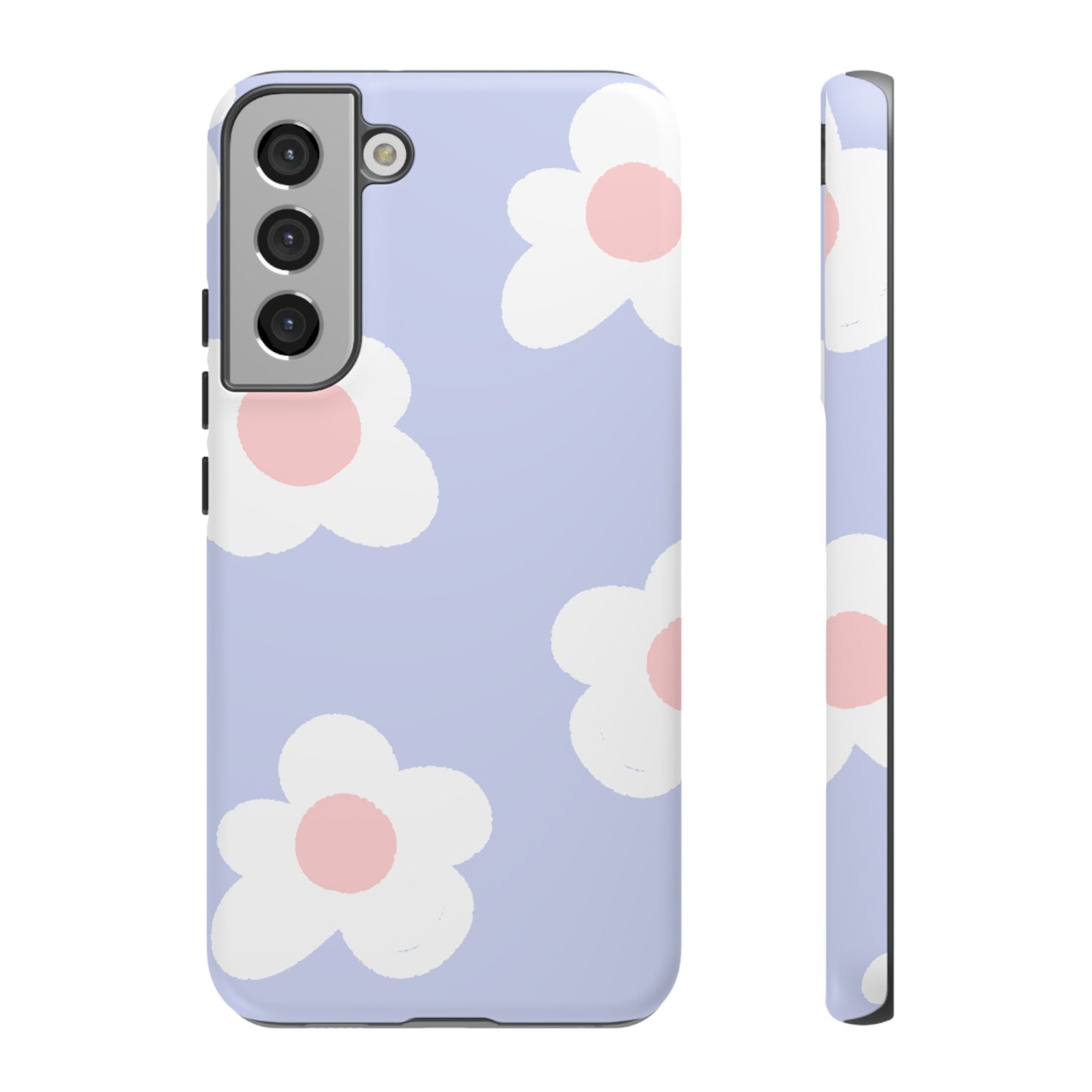 Retro Daisy Pastel Tough Samsung Galaxy Case – Durable Design with Soft Matte Finish