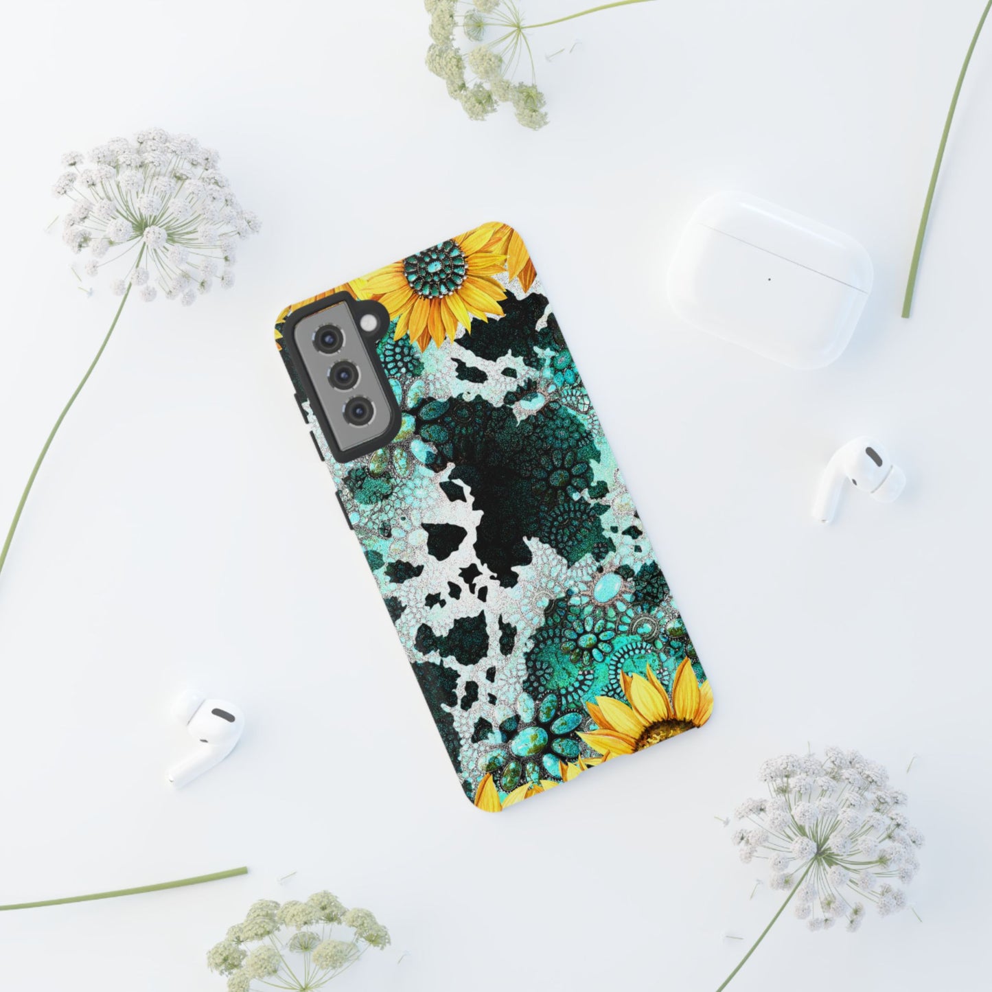 Boho Turquoise Sunflower Lace - Samsung Galaxy Series Case