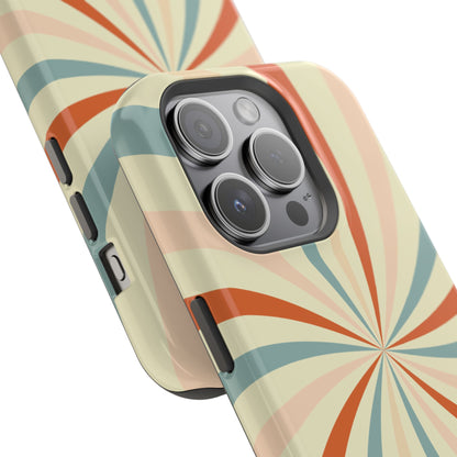 Retro Swirl MagSafe iPhone Case – Durable, Vintage-Inspired Design with Dual-Layer Protection