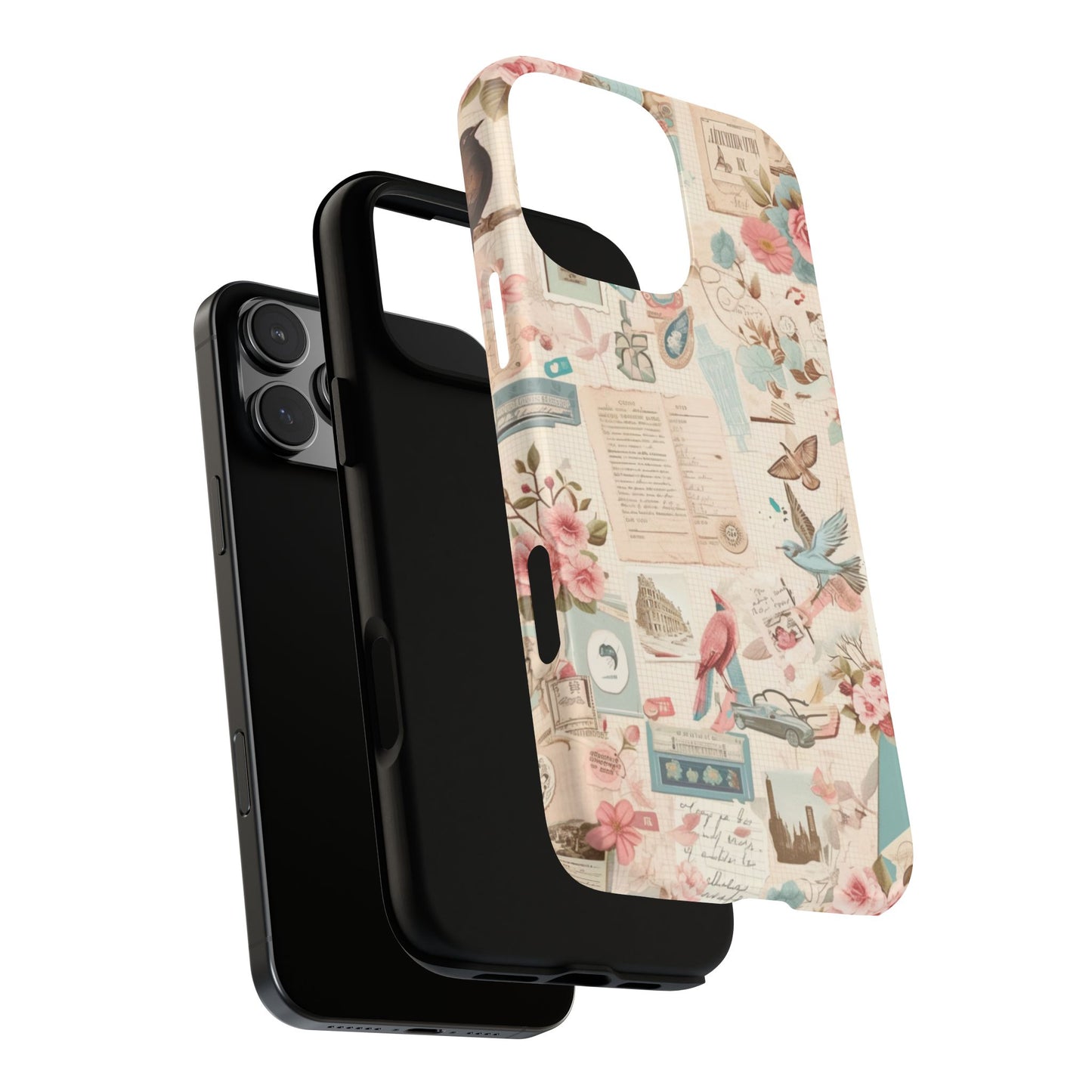 Vintage Collage iPhone Case - Retro Nostalgic Protective Cover