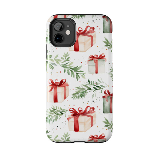 Watercolor Holiday Gifts & Greenery - iPhone Series Case