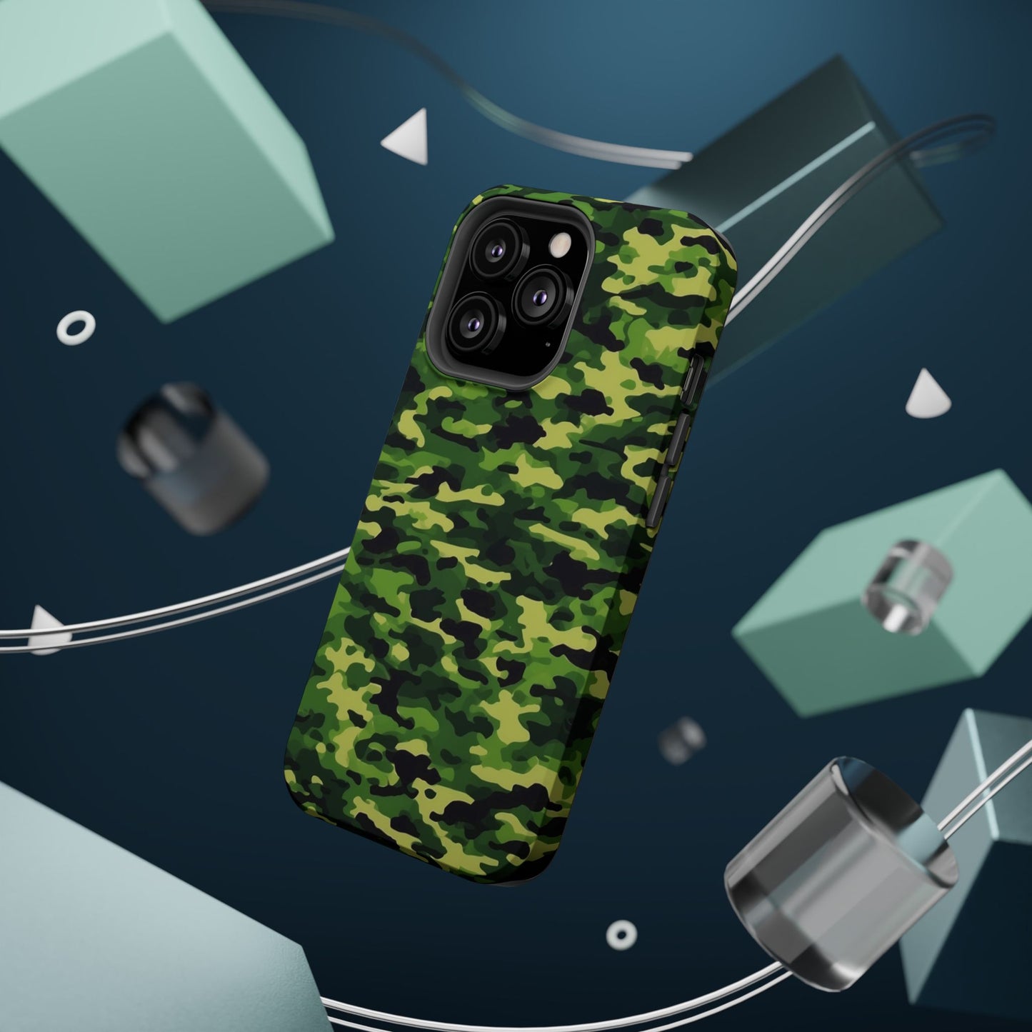 Green Woodland Camouflage – MagSafe iPhone Case, Slim and Shockproof