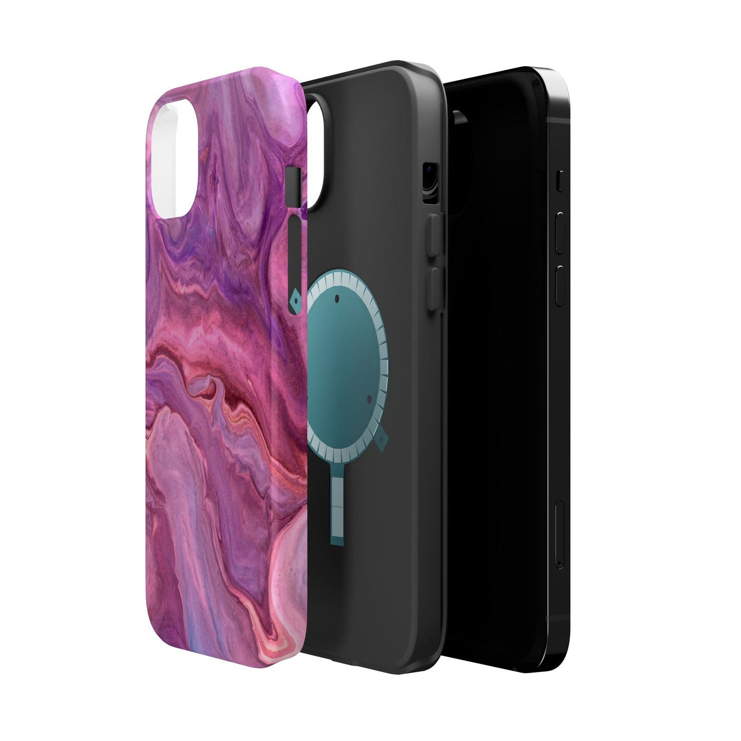 Lavender Dreamscape – MagSafe Case with Abstract Purple & Pink Marble Art