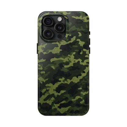 Dark Green Camouflage – iPhone Case, Rugged and Slim Design