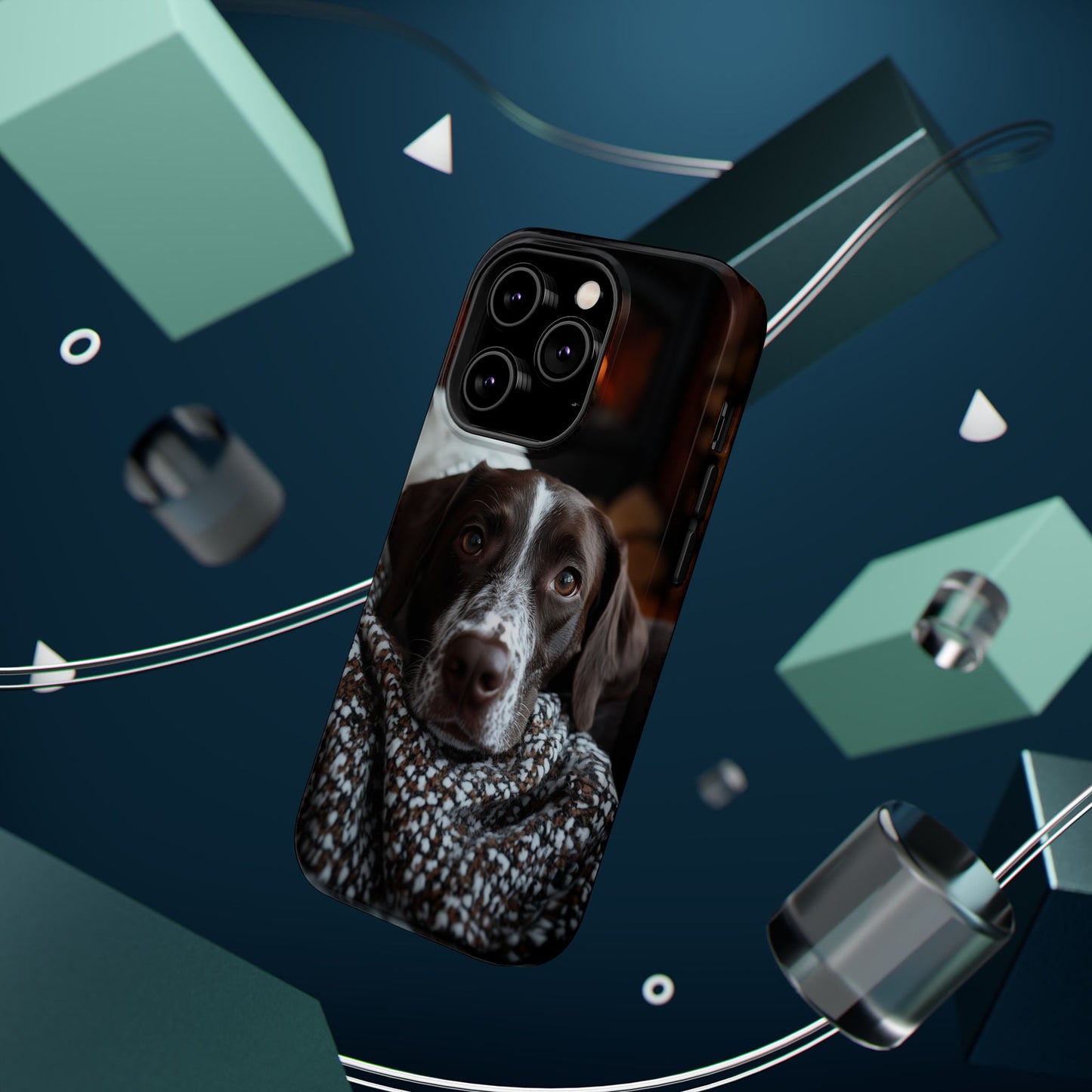 Majestic German Shorthaired Pointer MagSafe iPhone Case – Sunset Prairie Design