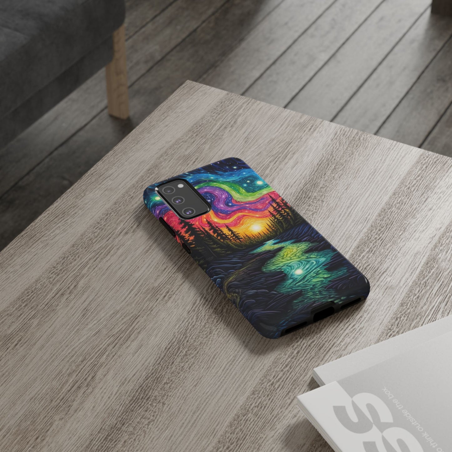 Celestial Nightscape Samsung Galaxy Case – Vibrant River and Starry Sky Design