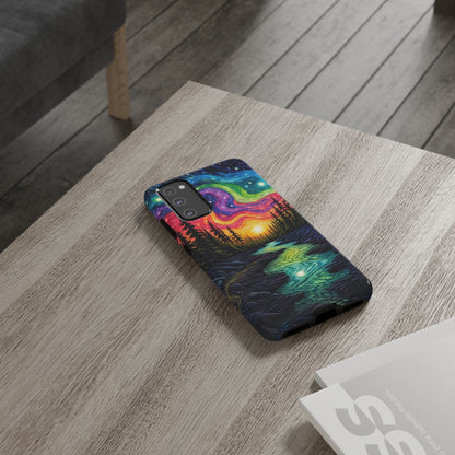 Celestial Nightscape Samsung Galaxy Case – Vibrant River and Starry Sky Design