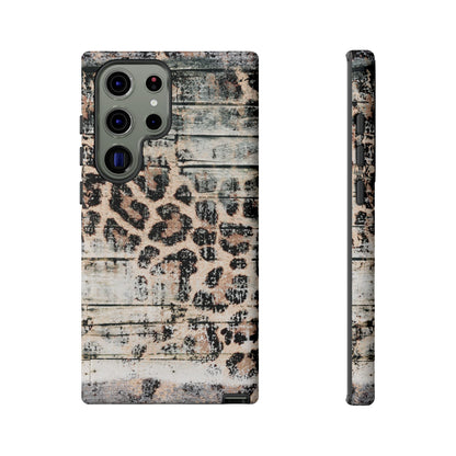 Rustic Leopard Wood Print - iPhone Series Case