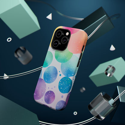 Pastel Galaxy Bubbles  MagSafe iPhone Case – Slim Design, Glossy Finish