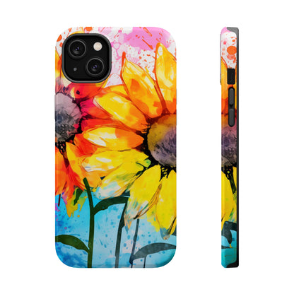 Bold Watercolor Sunflowers - MagSafe iPhone Series Case