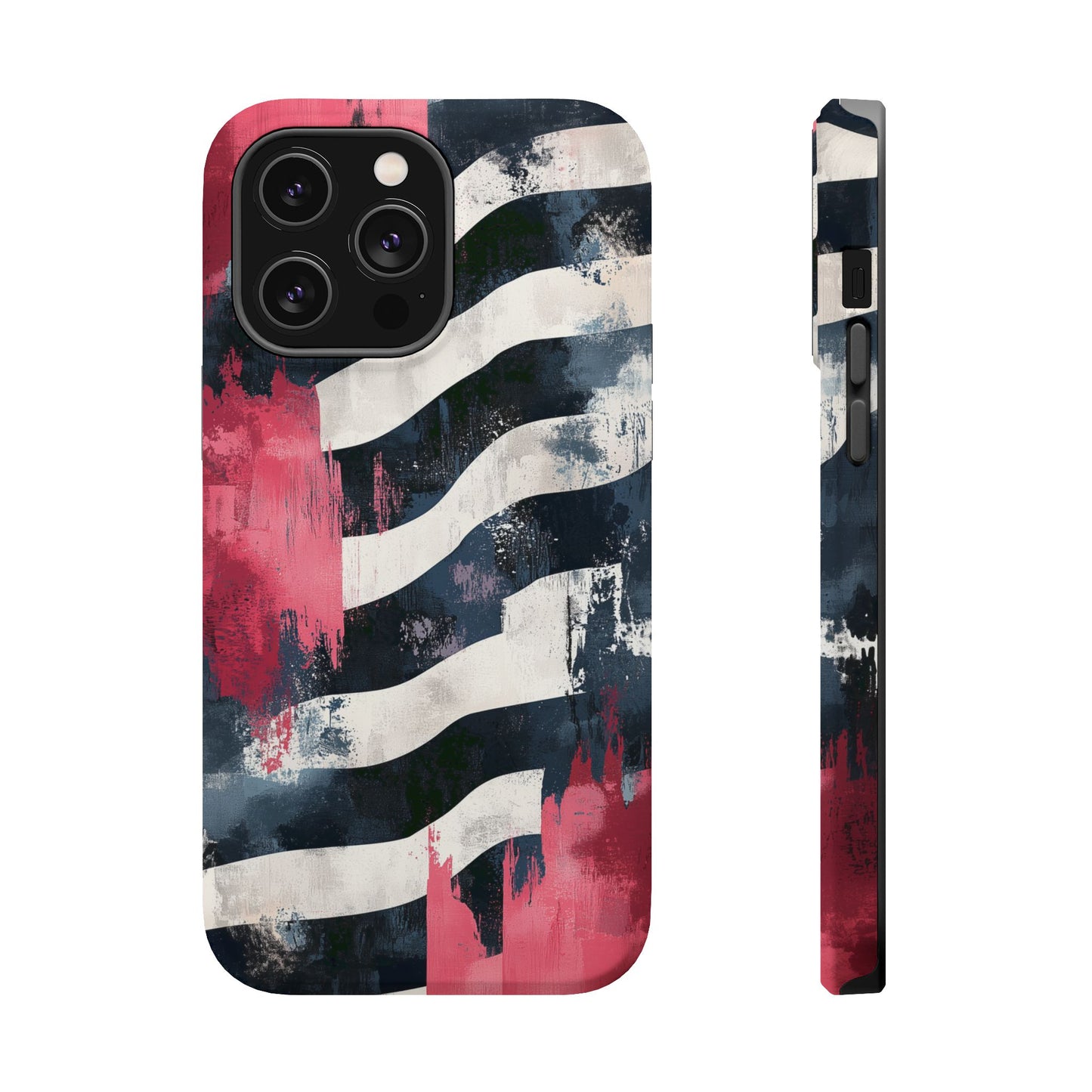 MagSafe iPhone Case: Blood Zebra – Bold Red & Black Pattern