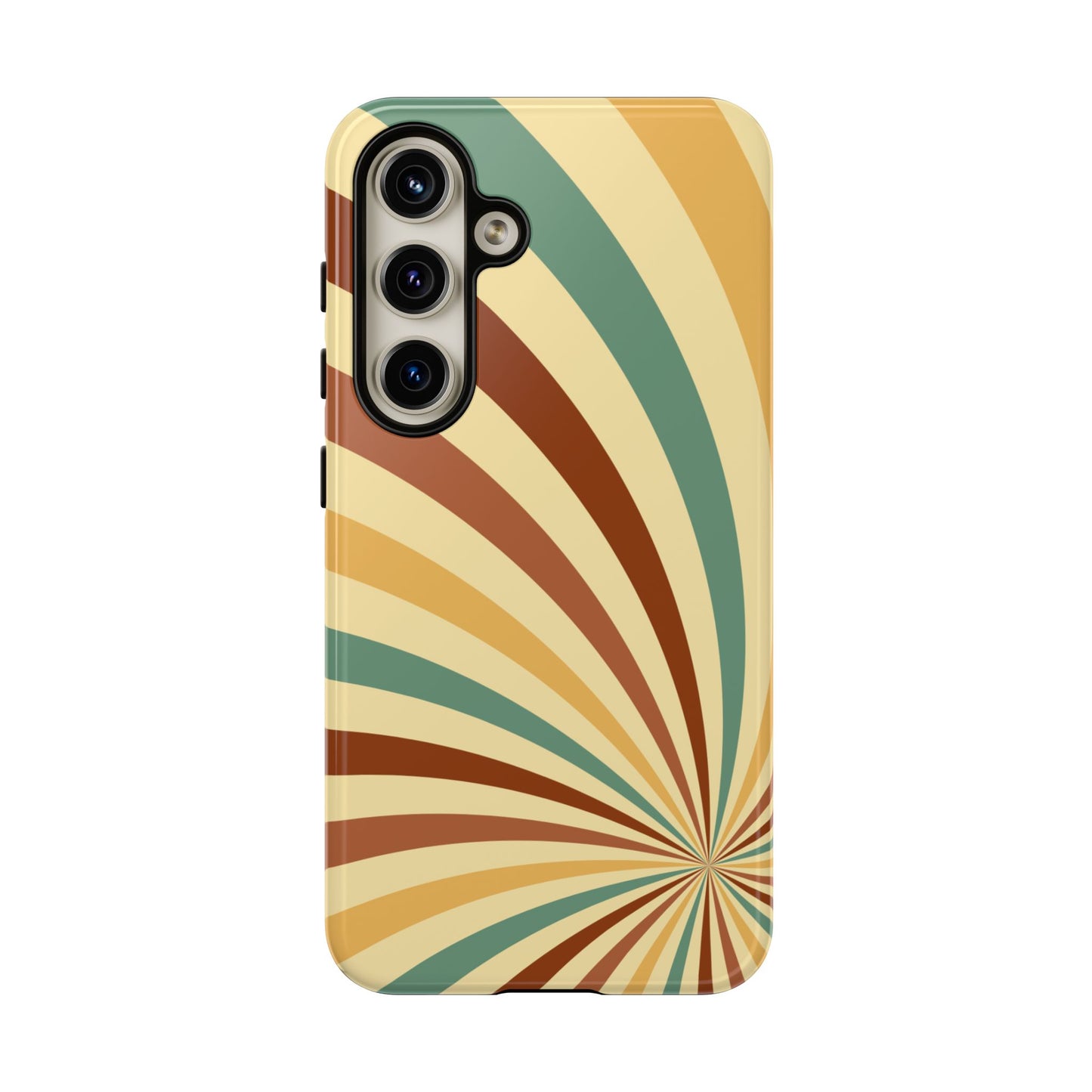 Earthy Retro Swirl Samsung Galaxy Case – Dual-Layer Protection with 70s-Inspired Earth Tones