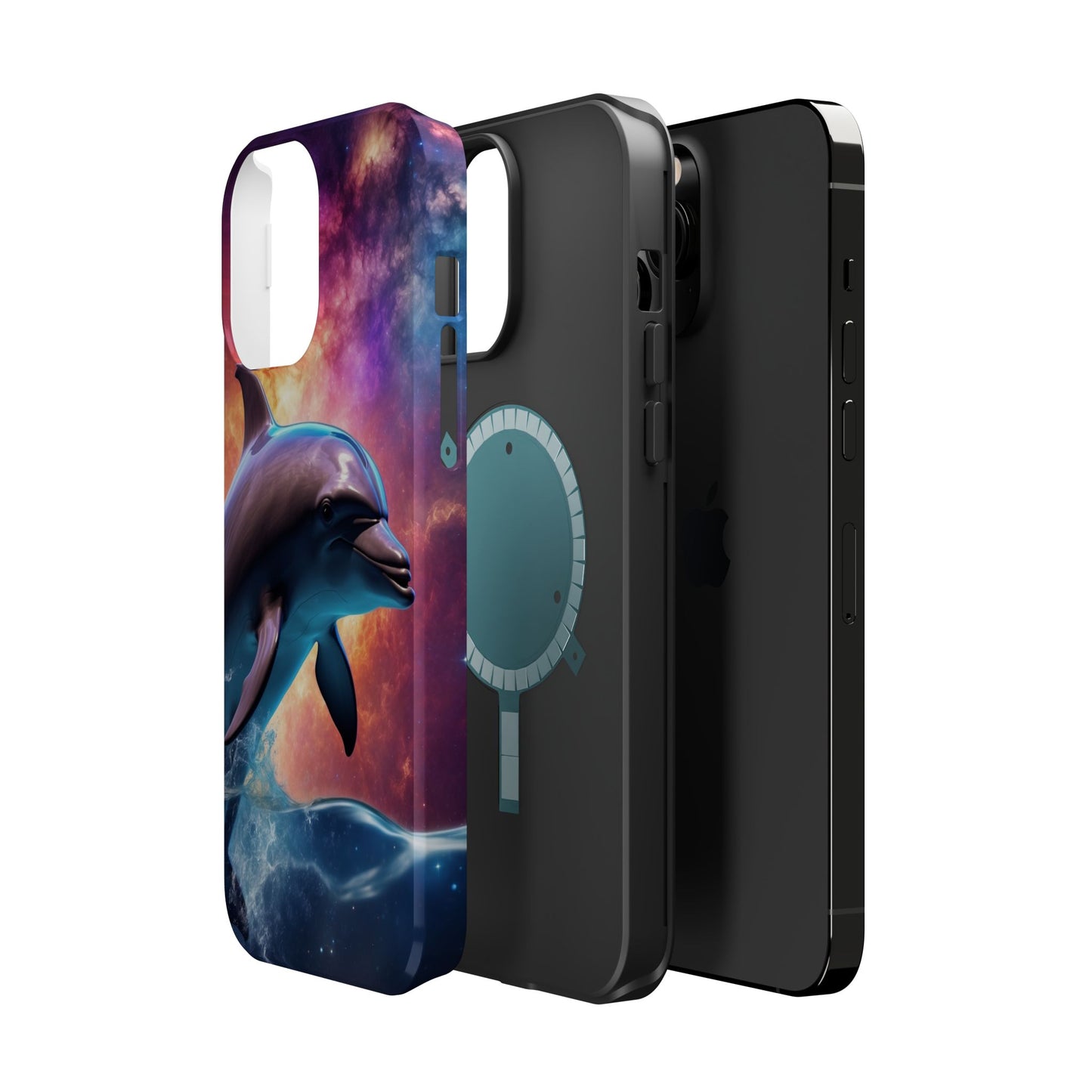 Cosmic Dolphin Galaxy Art - MagSafe-Compatible Case