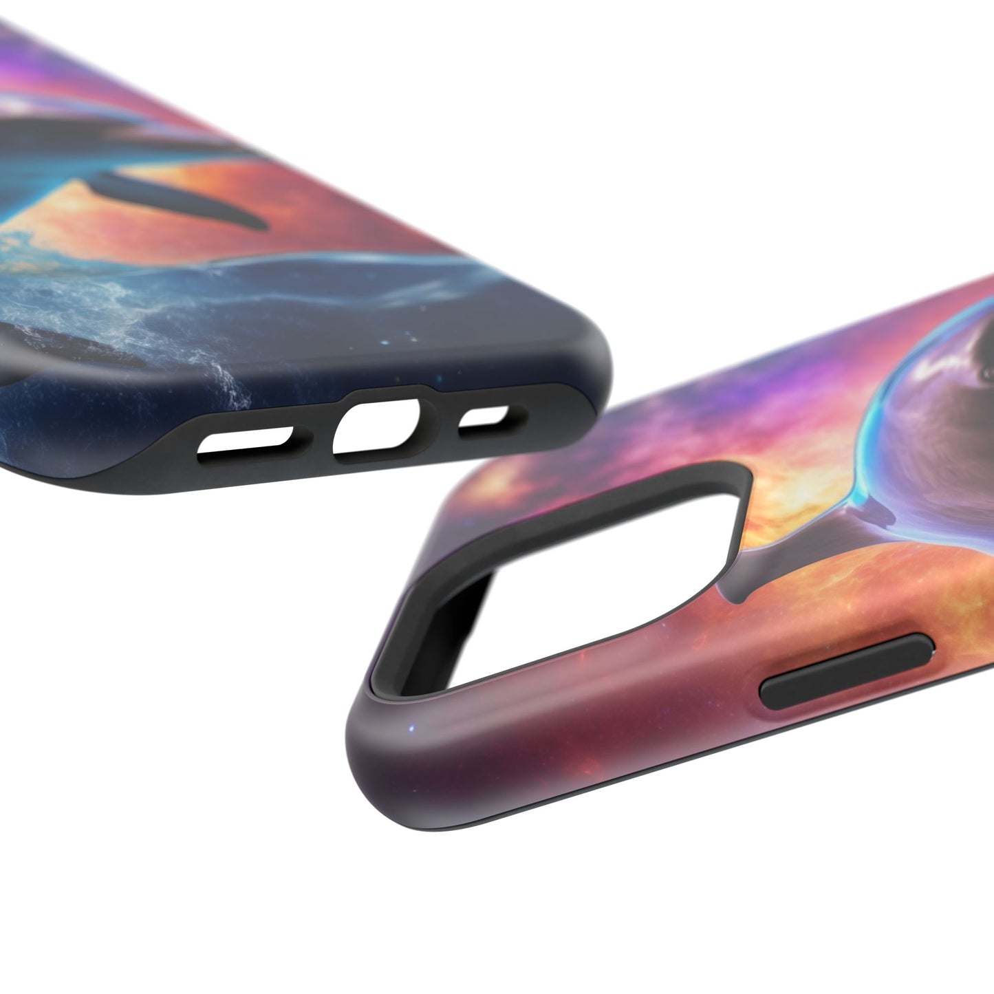 Cosmic Dolphin Galaxy Art - MagSafe-Compatible Case