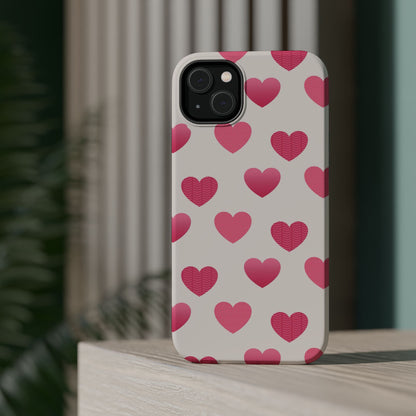 Textured Hearts MagSafe iPhone Case