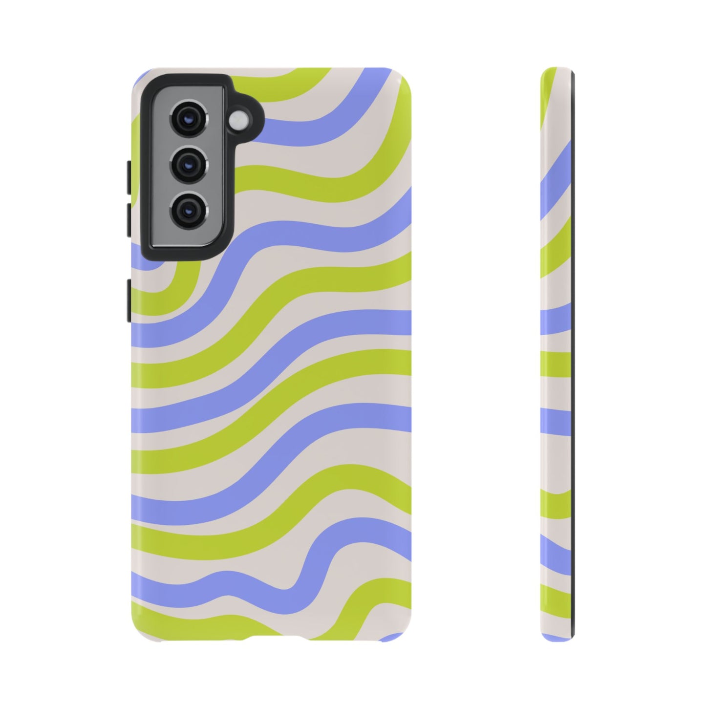 Neon Wave Samsung Galaxy Case – Bold Dual-Layer Protection with 70s-Inspired Vibe