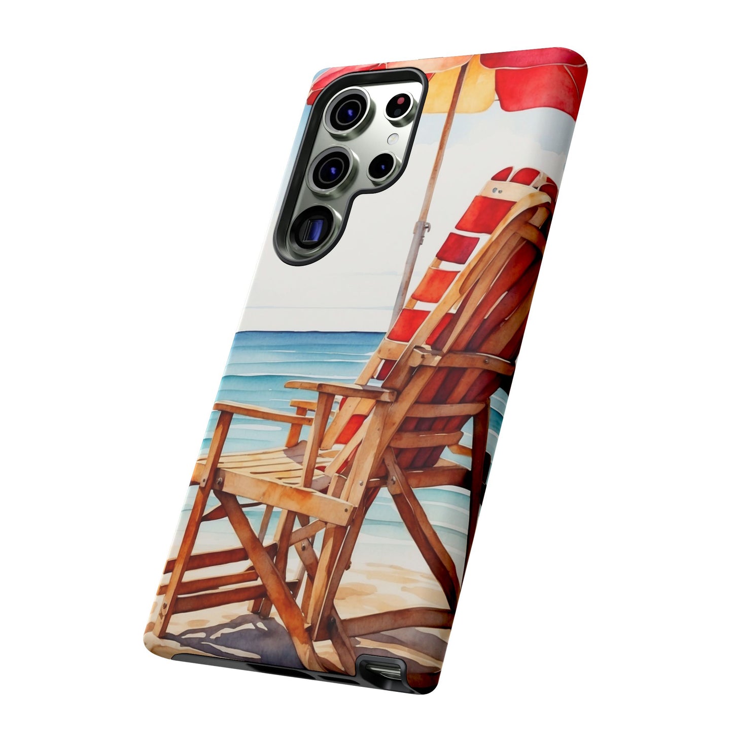 Beach Bliss Samsung Galaxy Case – Relaxing Seaside Chair and Umbrella Design