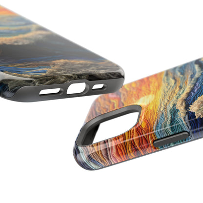 Ocean Sunset Tapestry Waves – MagSafe iPhone Series Case