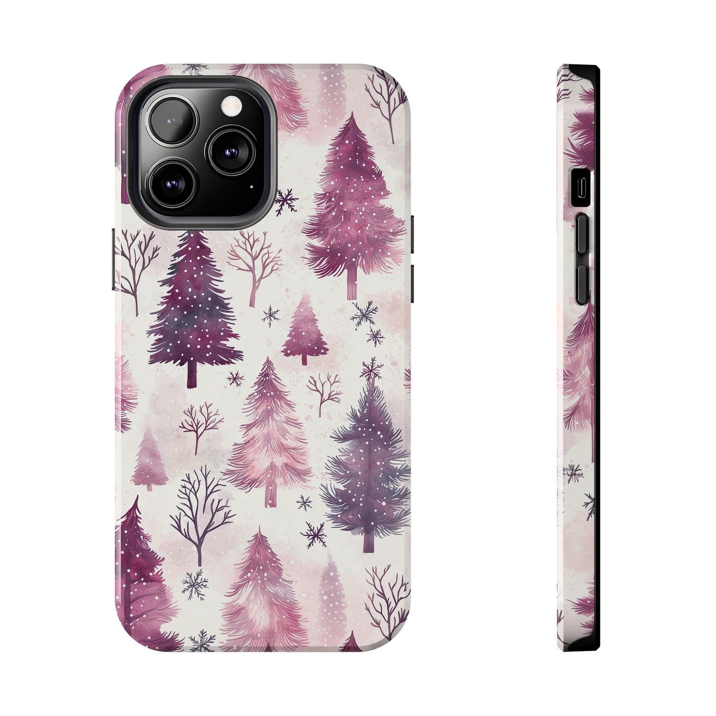 Winter Wonderland Purple Christmas Trees – iPhone Series Case