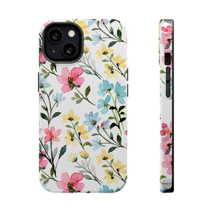 Watercolor Floral Bliss – MagSafe Case with Pastel Flower Design