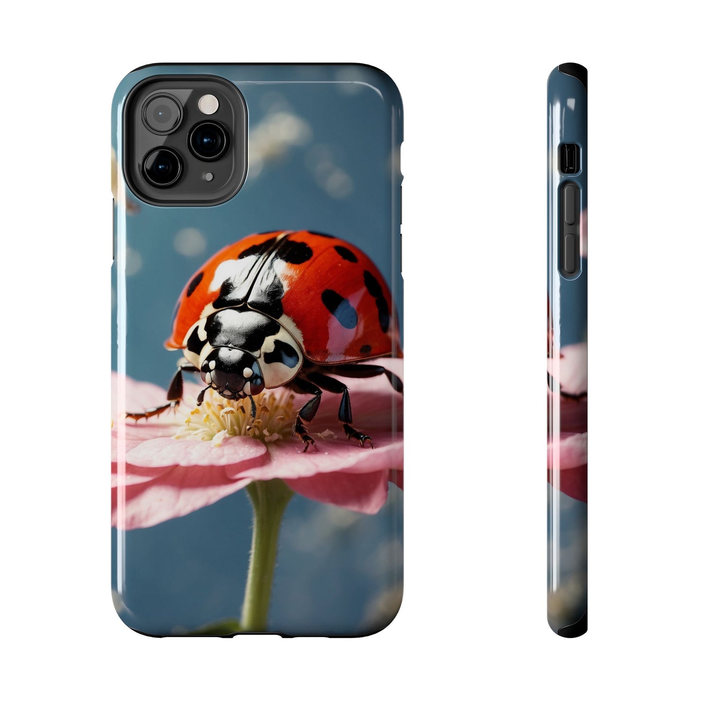 iPhone Case: Floral Ladybug Delight