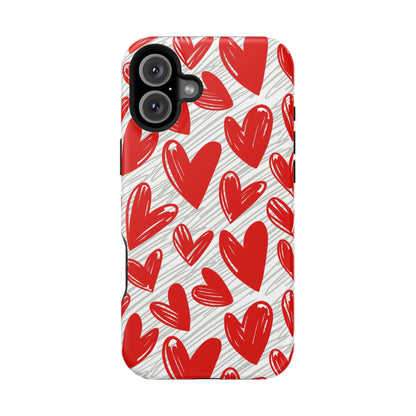 MagSafe Case: Whimsical Heart Doodle