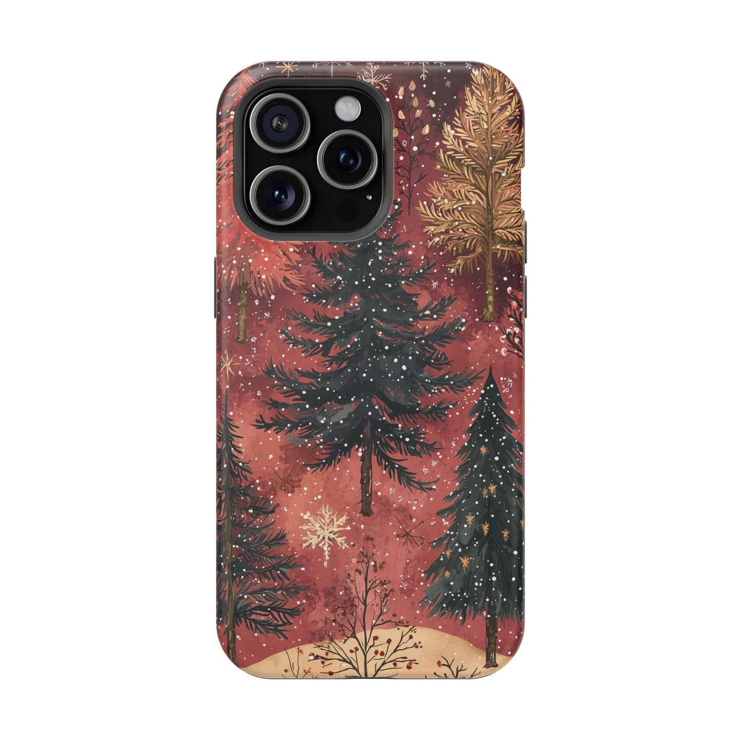 Rustic Red Winter Forest - MagSafe iPhone Series Case