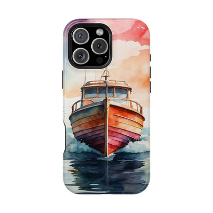 Sunset Sail Watercolor Boat –  MagSafe iPhone Series Case