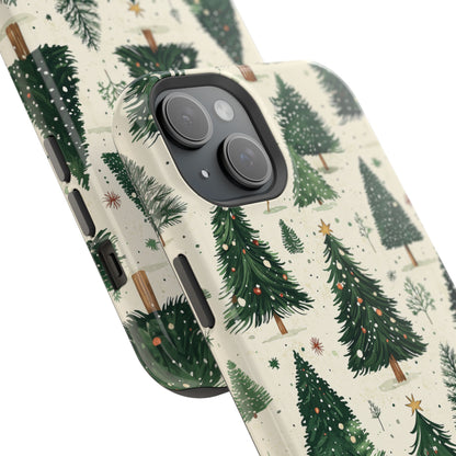 Festive Christmas Tree Forest Pattern – MagSafe iPhone Series Case