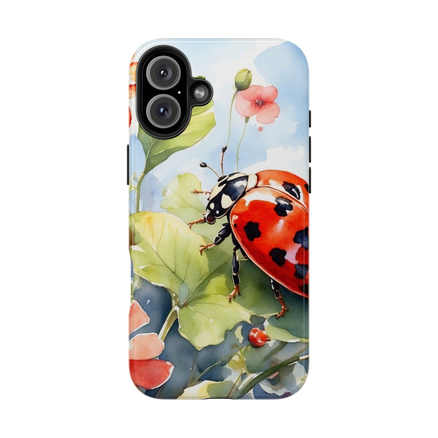 Watercolor Ladybug & Poppy Fields - iPhone Series Case