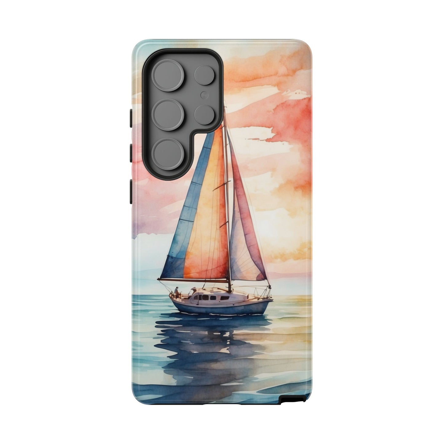 Sailboat Sunset Samsung Galaxy Case – Vibrant Watercolor Design