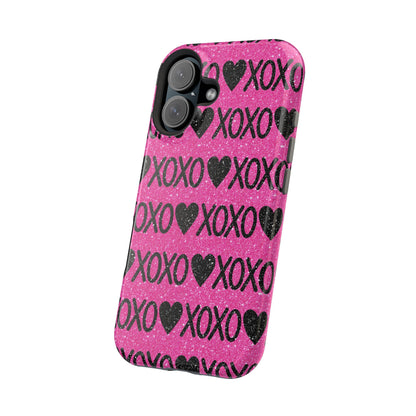 XOXO Glitter Hearts MagSafe Case