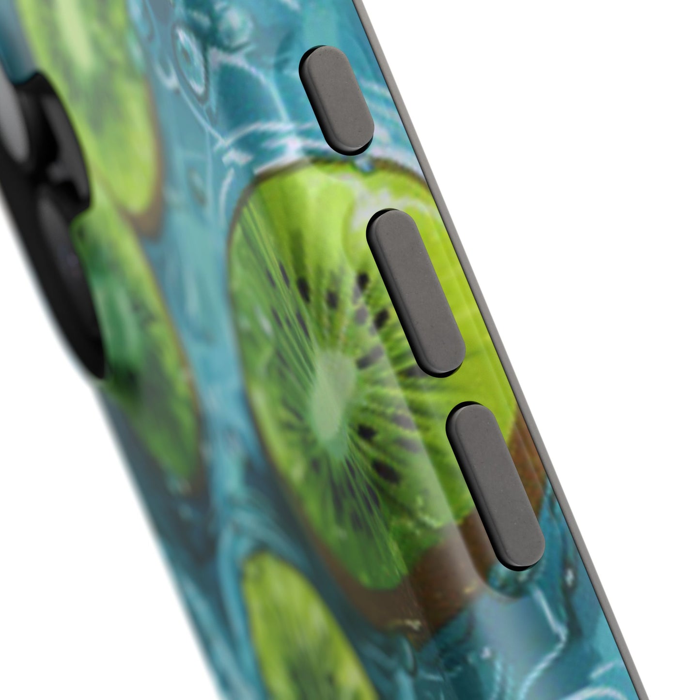 Tropical Kiwi Splash MagSafe iPhone Case – Tough Dual-Layer, Vibrant Summer Design