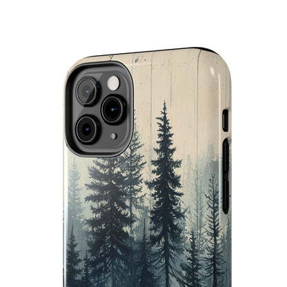 Misty Forest Wood iPhone Case - Nature-Inspired Protective Cover