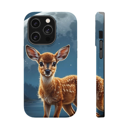 MagSafe-Compatible iPhone Case – Enchanted Fawn Under the Moonlit Sky