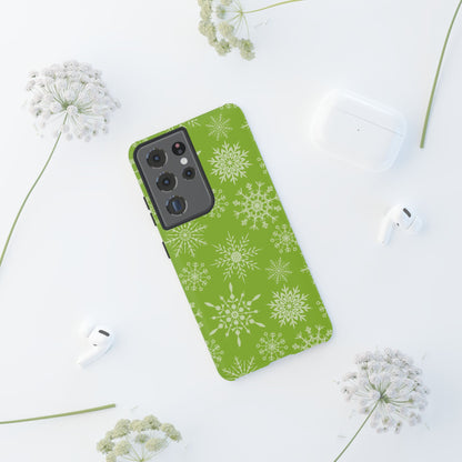 Green Snowflake Pattern – Samsung Galaxy Series Case