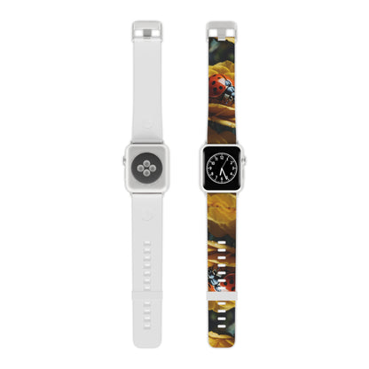 Ladybug on Yellow Petals Apple Watch Band