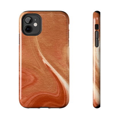 Earthy Terracotta Swirl MagSafe iPhone Case – Elegant Design with Magnetic Precision